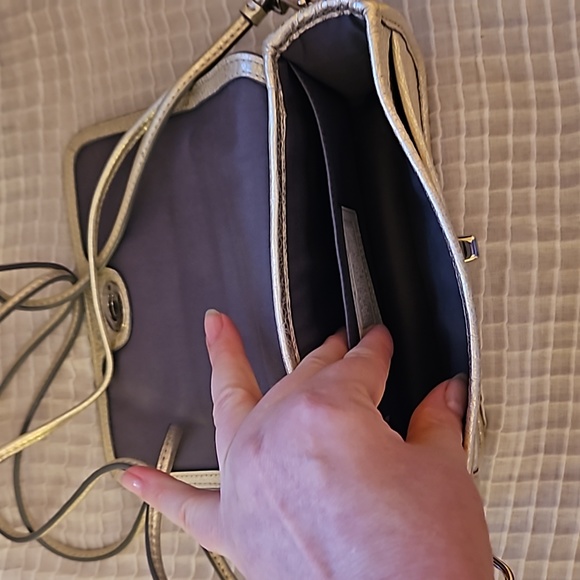 💛Coach 19908 Legacy Metallic Leather Penny Shoulder Crossbody💛 - Picture 4 of 11